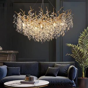 Luxurious crystal chandelier