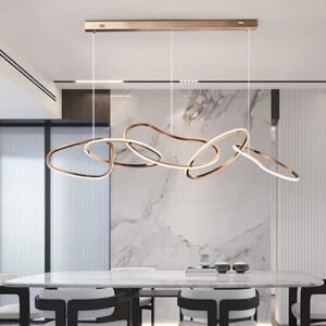 Stainless steel ring chandelier