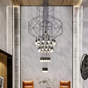 Nordic geometry lines chandelier