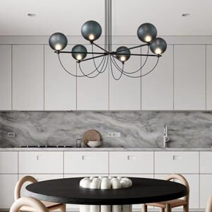 Post-modern glass ball chandelier