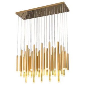 Long cylindrical chandelier