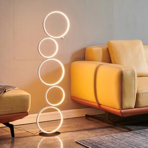 Led five-circle floor lamp