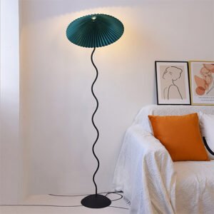 Pleated floor lamp