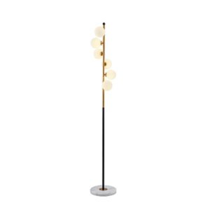 Multi-headed glass ball floor lamp