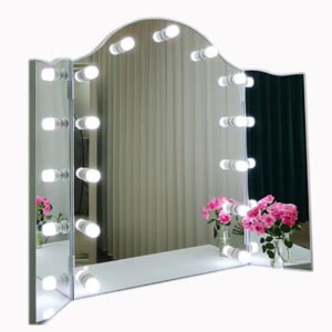 Desktop led vanity mirror