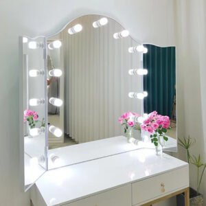 Desktop led vanity mirror