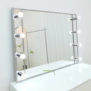 Desktop led vanity mirror