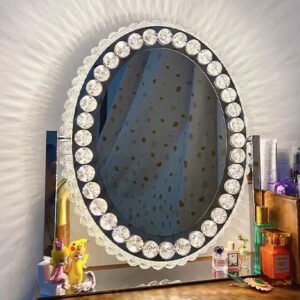 Desktop led vanity mirror