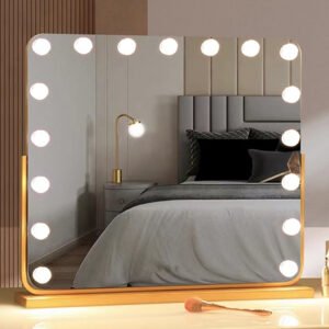 Desktop led vanity mirror