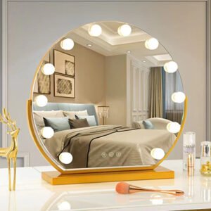 Desktop led vanity mirror