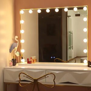 Desktop led vanity mirror