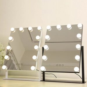 Desktop led vanity mirror