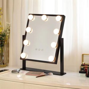 Desktop led vanity mirror