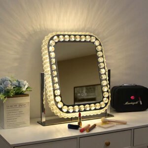 Desktop led vanity mirror