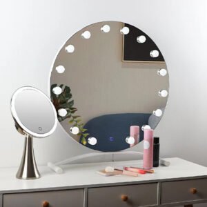 Desktop led vanity mirror