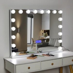 Desktop led vanity mirror