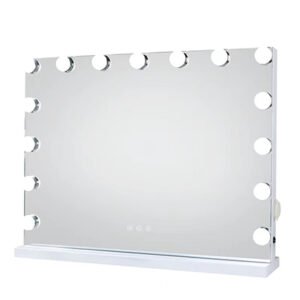 Desktop led vanity mirror