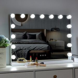 Desktop led vanity mirror