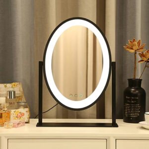 Desktop led vanity mirror