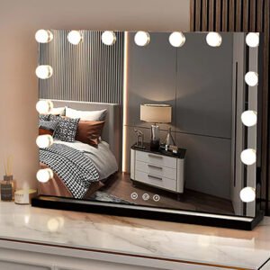 Desktop led vanity mirror