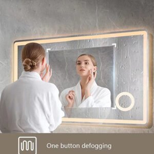 Desktop led vanity mirror