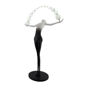 Humanoid sculpture floor lamp