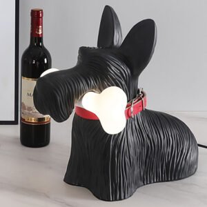 Scottish dog table lamp