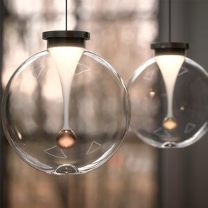 Glass pendant lamp