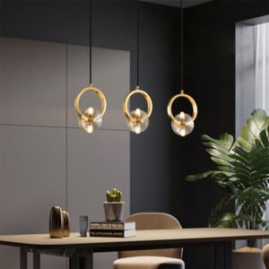 All-copper crystal pendant lamp