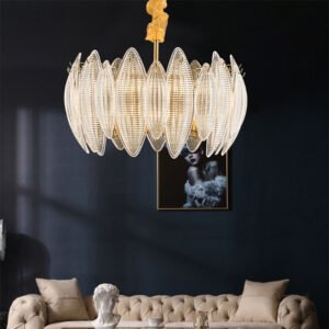 Crystal glass chandelier