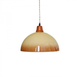 Vintage Bowl Shaped Bauhaus Glass Pendant lamp