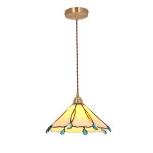 Retro Tiffany Stained Glass Pendant Light